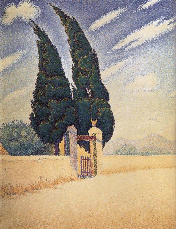 Paul Signac Two Cypress oil painting image